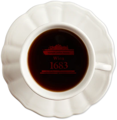 비엔나커피하우스 로고가 새겨진 커피 이미지